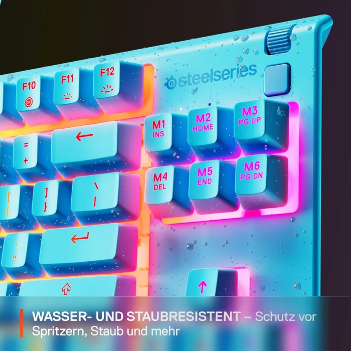 SteelSeries Apex 3 TKL, Auqa, blau, LEDs RGB, USB, US