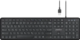Perixx Periboard-210, schwarz, USB, DE
