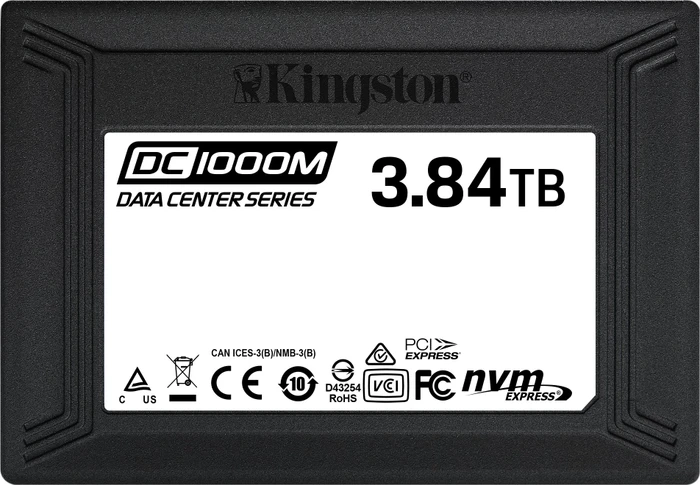 Kingston DC1000M Data Center Series Mixed-Use SSD - 1DWPD 3.84TB, 2.5" / U.2 / PCIe 3.0 x4