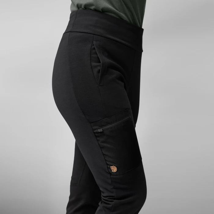 Fjällräven Keb Fleece Hose lang schwarz (Damen)