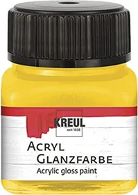 Kreul Acryl Glanzfarbe, sonnengelb, 20ml