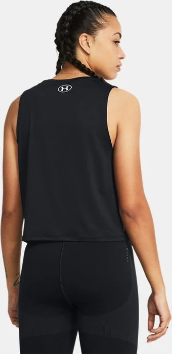 Under Armour Vanish Energy Crop Tanktop Funktionsshirt ärmellos schwarz/weiß (Damen)