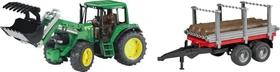 Bruder Profi-Serie John Deere 6920 mit Holzanhänger