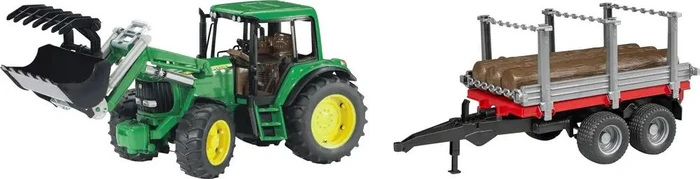 Bruder Profi-Serie John Deere 6920 mit Holzanhänger