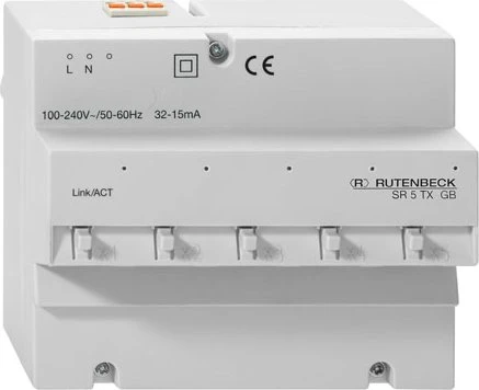 Rutenbeck SR 5TX GB Railmount Gigabit Switch, 5x RJ-45