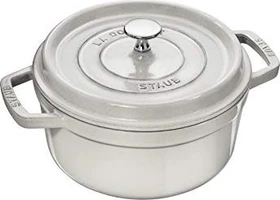 Zwilling Staub Cocotte Schmortopf rund 22cm 2.6l weißer trüffel