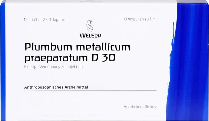 Weleda Plumbum Metallicum praep. D30 Ampullen, 8 Stück