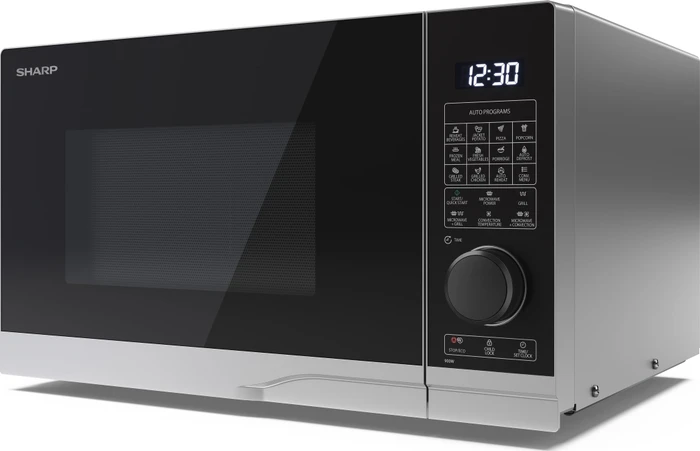 Sharp YC-PC254AE-S Mikrowelle mit Grill/Heißluft