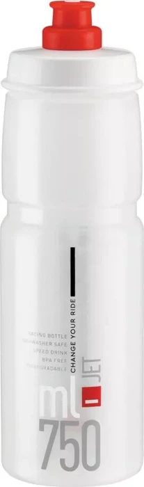 Elite Jet Trinkflasche 750ml clear/red logo