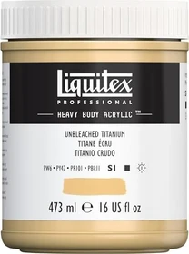 Liquitex Professional Heavy Body Acrylic unbleached titanium, 473ml