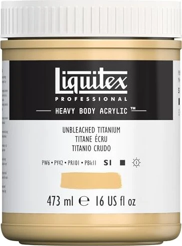 Liquitex Professional Heavy Body Acrylic unbleached titanium, 473ml