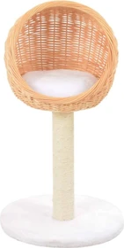 vidaXL Katzen-Kratzbaum Sisal Natürliches Weidenholz, beige/braun