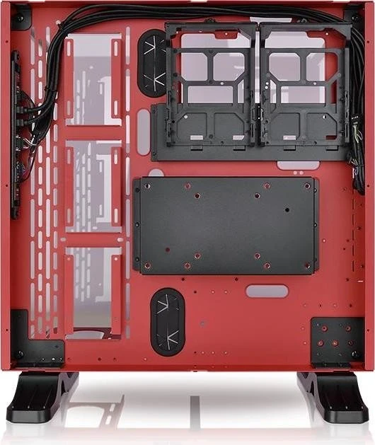 Thermaltake Core P3 Tempered Glass Red Edition, weiß, Glasfenster