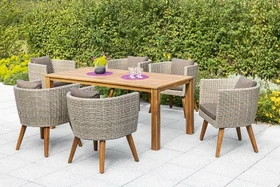 Merxx Imperia Gartenmöbel-Set beige, 7-tlg.
