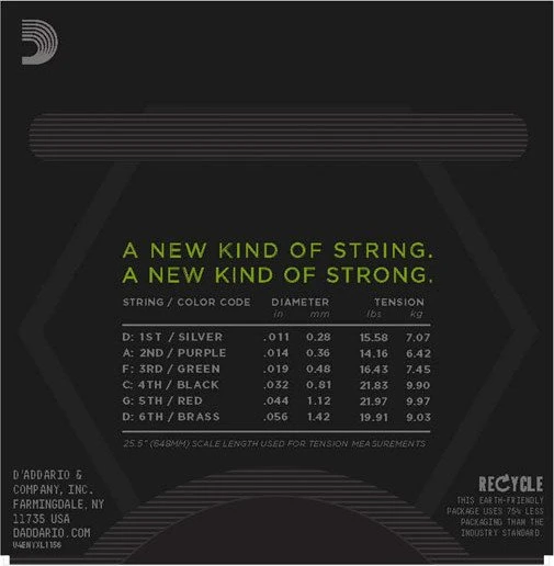 D'Addario NYXL Medium Top / Extra Heavy Bottom