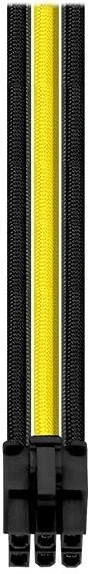 Thermaltake TtMod Sleeve Cable Verlängerung 30cm, schwarz/gelb