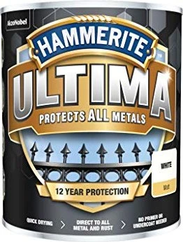 Hammerite Ultima Metallschutz-Lack außen matt verkehrsweiß, 750ml