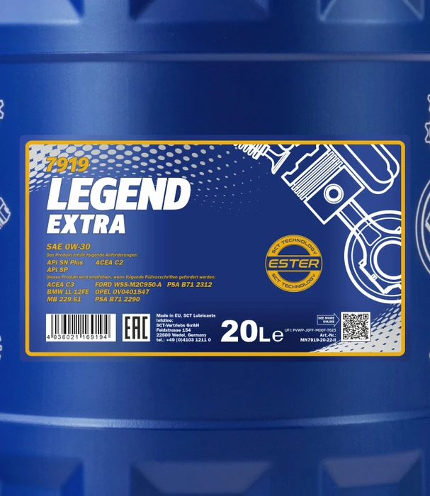 Mannol Legend Extra 0W-30 20l