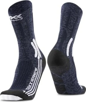 X-Bionic Trek X Merino Laufsocken midnight blue/arctic white