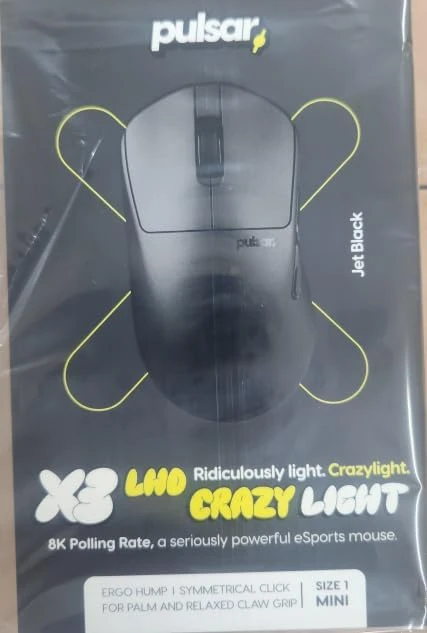 Pulsar Gaming Gears X3 LHD CrazyLight Mini Wireless Jet Black, Linkshänder, USB