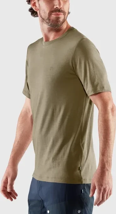 Fjällräven Abisko Wool Funktionsshirt kurzarm light olive (Herren)