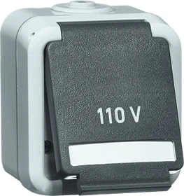 Peha IP54 US NEMA-Steckdose 1fach, grau