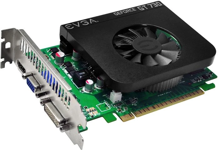 EVGA GeForce GT 730, 1GB GDDR5, VGA, DVI, HDMI