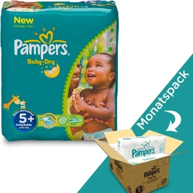 Pampers Baby-Dry Gr.5+ Einwegwindel, 13-27kg, 132 Stück