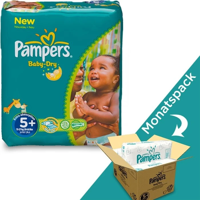 Pampers Baby-Dry Gr.5+ Einwegwindel, 13-27kg