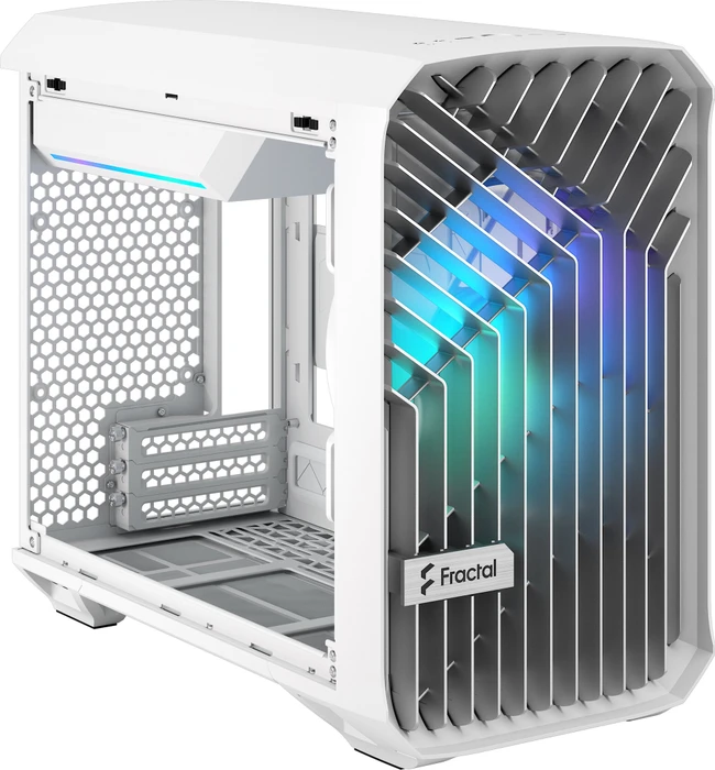 Fractal Design Torrent Nano White RGB TG Clear Tint, Glasfenster, Mini-ITX