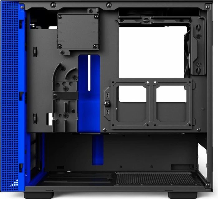 NZXT H200i schwarz/blau, Glasfenster, Mini-ITX