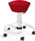 Aeris Swopper New Edition Bürohocker mit Rollen, Feder Standard, Gestell Alu weiß, Bezug Wollmischung Select rot Vorschaubild