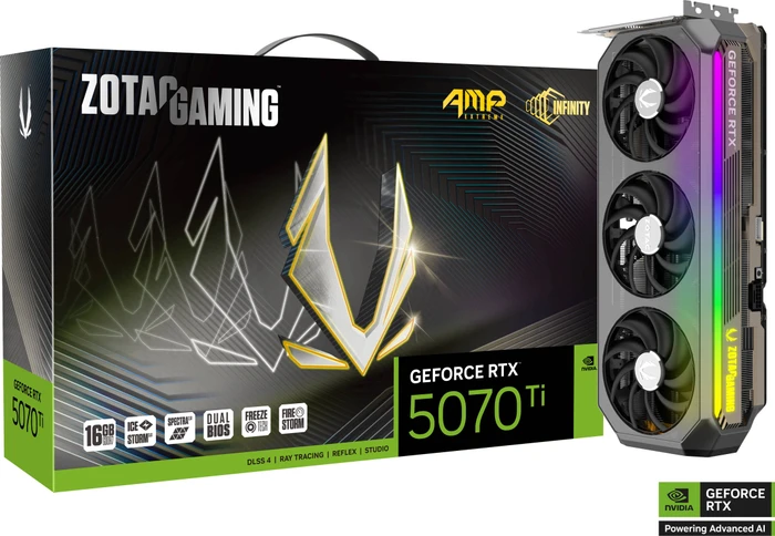 Zotac Gaming GeForce RTX 5070 Ti AMP Extreme INFINITY, 16GB GDDR7, HDMI, 3x DP