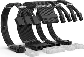 AsiaHorse 12VHPWR Cable Extension Kit, 16AWG, schwarz, 30cm (PCIE5.0-4KIT-B-DE)