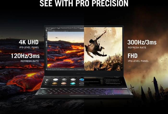 ASUS ROG Zephyrus Duo 15 SE GX551QS-HB153T, Ryzen 9 5900HS, 32GB RAM, 2TB SSD, GeForce RTX 3080, DE