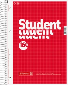 Brunnen Student Collegeblock, A4, Lineatur 28, rot, 160 Blatt