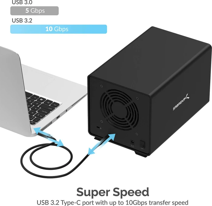 Sabrent USB Type-C Docking Station for M.2 + SATA with Offline Clone (DS-UNHC) e Sabrent USB Type-C Docking Station for M.2 + SATA with Offline Clone (DS-UNHC) e