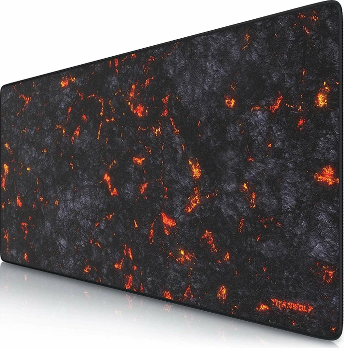 Titanwolf Lava XXL Speed Gaming-Mauspad, schwarz/rot