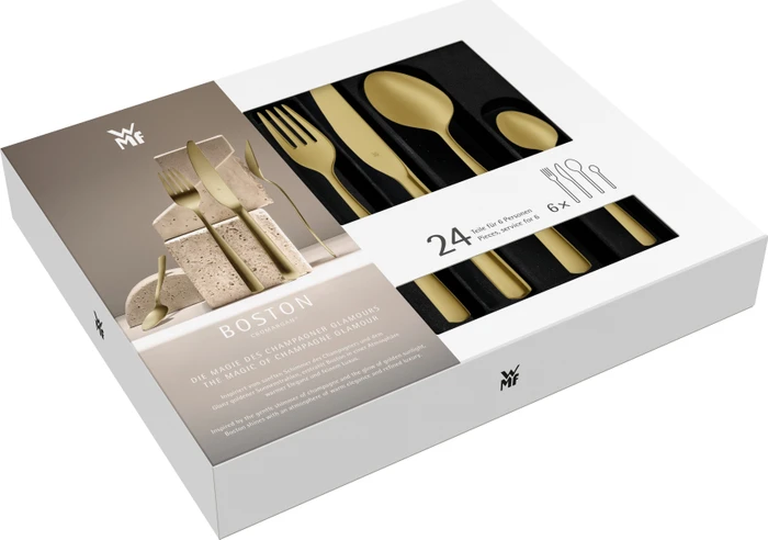 WMF Boston Besteck-Set champagne gold, 24-tlg.