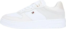 Tommy Hilfiger Leather Mixed Texture Cupsole white/light grey (Damen)