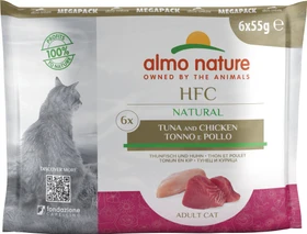 almo nature HFC Natural Cats 55 Mega Pack, Thunfisch und Huhn, 330g (6x 55g)