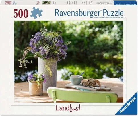 Ravensburger Puzzle Blumengruß am Gartentisch