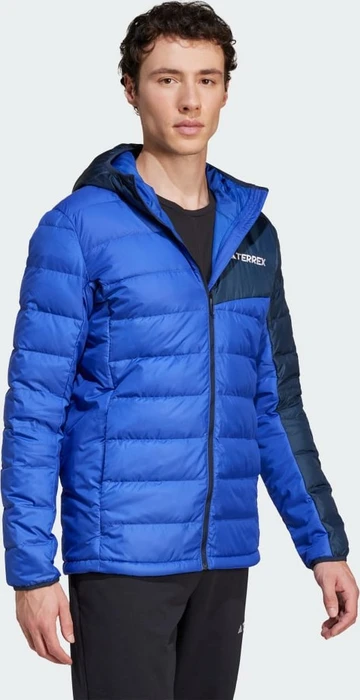 adidas Terrex Multi Light Hooded Daunen Jacke semi lucid blue/aurora ink (Herren)