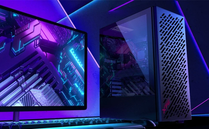 ADATA XPG Valor Air, schwarz, Glasfenster