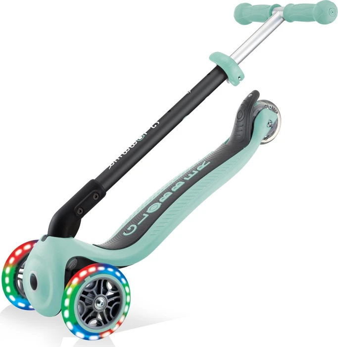 Globber Go Up Foldable Lights Kickboard mint/black