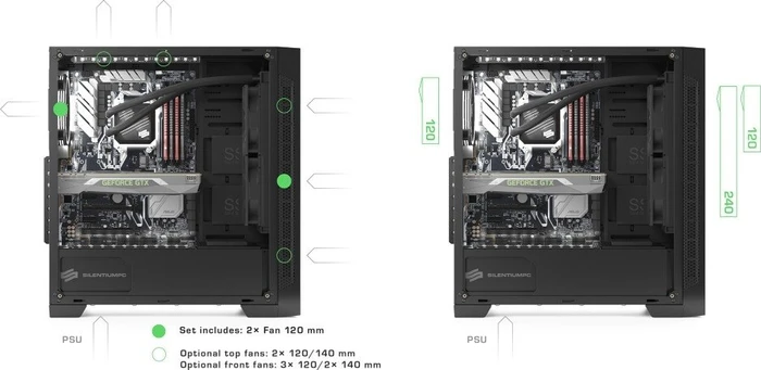 Endorfy SilentiumPC Armis AR3 TG RGB, Glasfenster