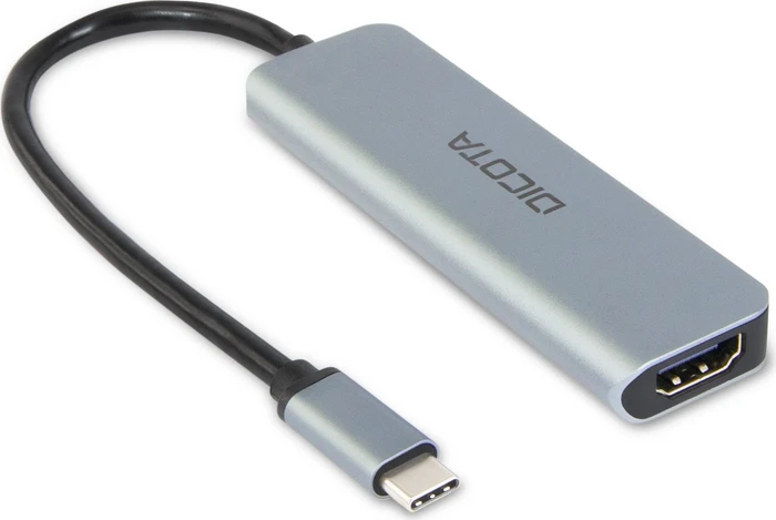 Dicota USB-C 5-in-1 Video Hub 4K, USB-C 3.0 [Stecker]