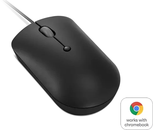 Lenovo 400 USB-C Wired Compact Mouse Raven Black, USB