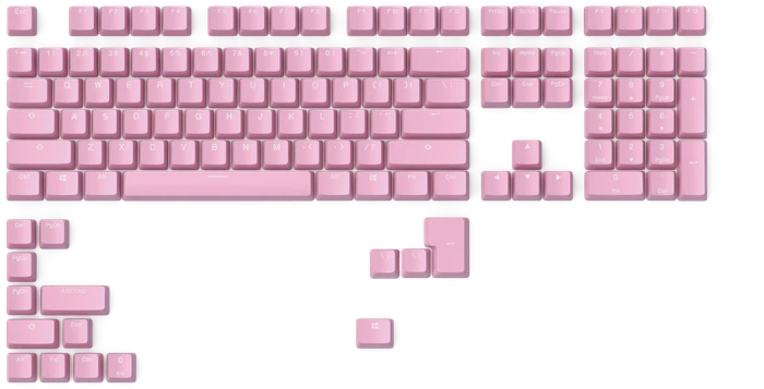 Glorious GMMK V2 USA Base Kit, Kunststoff (ABS) Double-Shot, rosa, 123 Tasten, ANSI-US