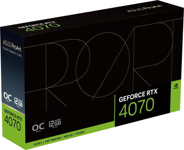 ASUS ProArt GeForce RTX 4070, PROART-RTX4070-12G, 12GB GDDR6X, HDMI, 3x DP